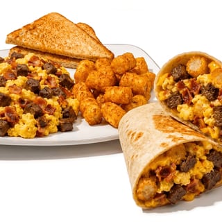 Bacon & Steak Breakfast Burrito