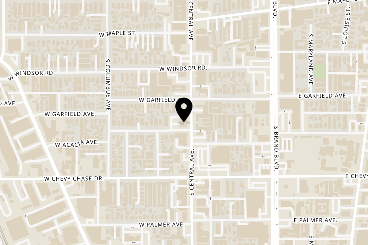 Map showing the location of Eatarra on 919 S Central Ave C in Glendale